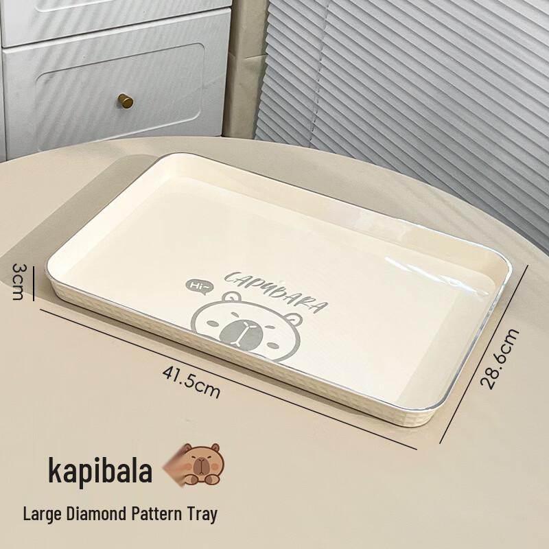 ZISIZ Capybara Rectangular Plastic Snack Tray