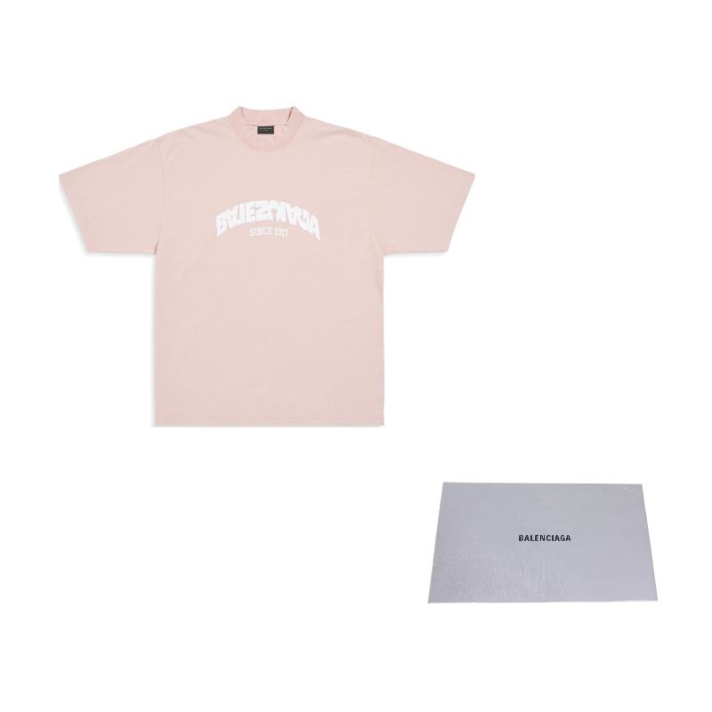 Balenciaga T Shirt Regular Fit Unisex Pink 764235TPVF95708