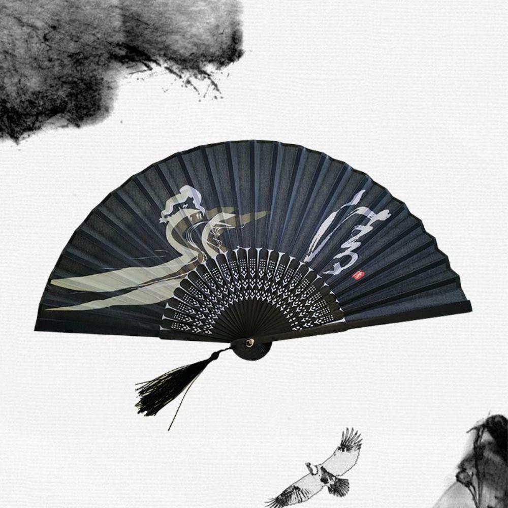 Fan Summer Gift Party Supplies Home Decoration Handle Hand Fan Silk Folding Fan Photo Prop Tool