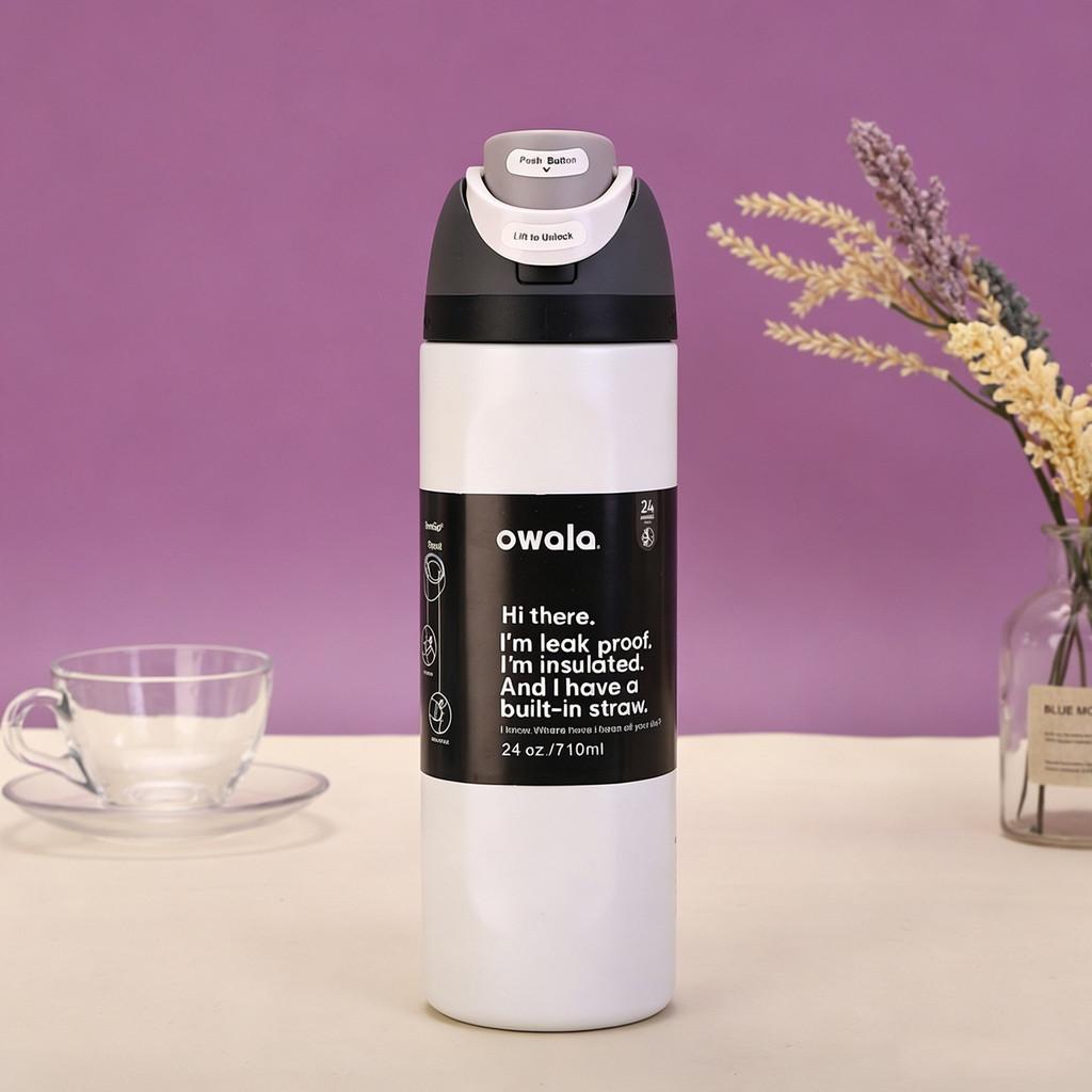 Owala 24oz Insulated Travel Mug With Double Drinking Lid For Outdoor Use