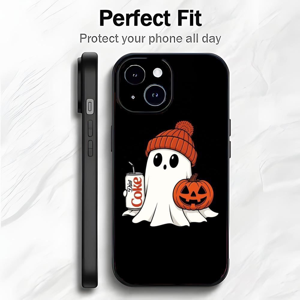 Cartoon Halloween Ghost Black Soft Phone Case Phone Case Soft Packaging Lightweight For iPhone17 16 15 14 13ProMax