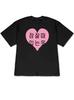 Funny Korean Letter Print T Shirt Pink Y2k Unisex Top Summer Casual Short Sleeve Crew Neck Tee Harajuku Kawaii Heart Graphic Tops