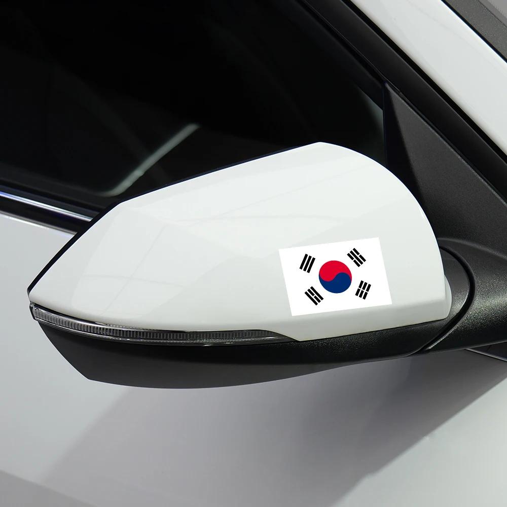 3 Stück Autoaufkleber Koreanische Flagge Vinyl-Aufkleber Fahrzeugzubehör Für Hyundai IX35 Kia Ssangyong Renault Samsung Genesis Spirra