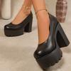 Große Slip-On High Heels für Damen – Winter Neue Pumps, Europäisches & Amerikanisches Modisches Damenschuhwerk