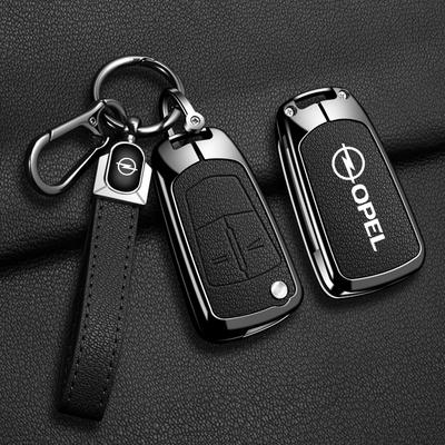 Metal Leather Car Remote Key Case Protector Shell For Vauxhall OPC ADAM Insignia Antara Corsa J D H Kadett GT Accessories