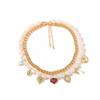 Fashion Personality Double Layer Stacked Wear Imitation Pearl Various Love Geometric Pendant Chain Stacked Women's Necklace