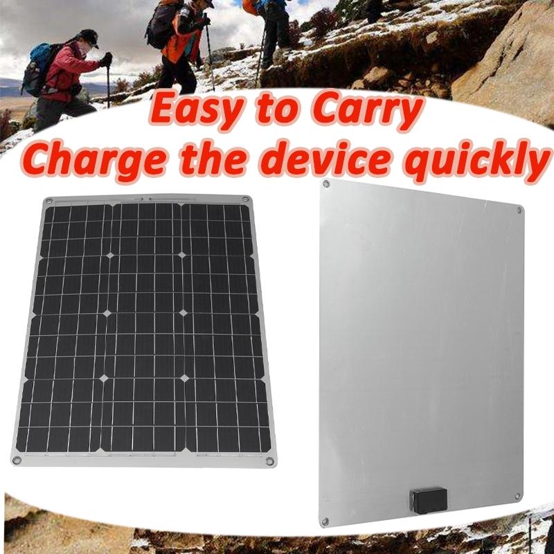 70W Dual 5V USB Solarpanel Effiziente Batterieaufladung für Wohnmobil Auto Boot Outdoor