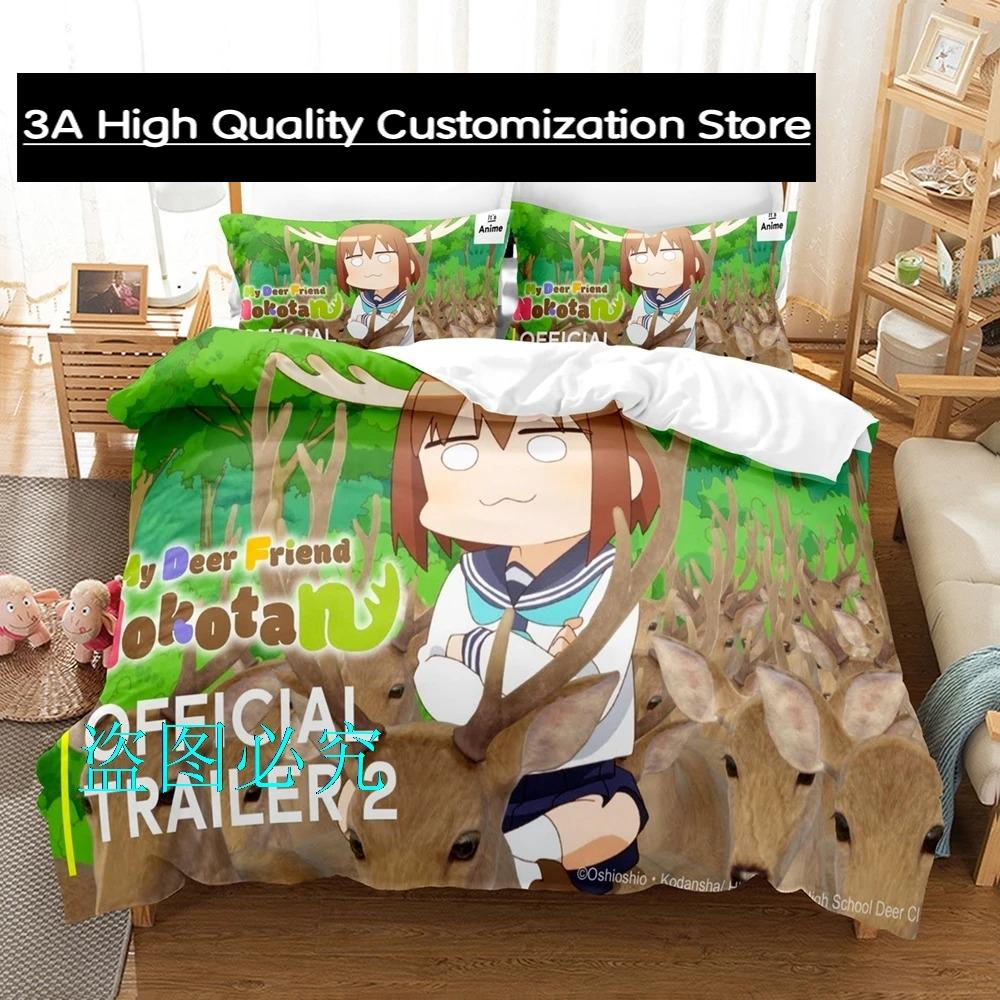 

Hot My deer friend nokotan Bedding Set Single Twin Full Queen King Size Bed Set Aldult Boy Bedroom Duvetcover Sets Bed Sheet Set EU Single(135*200cm)3pcs