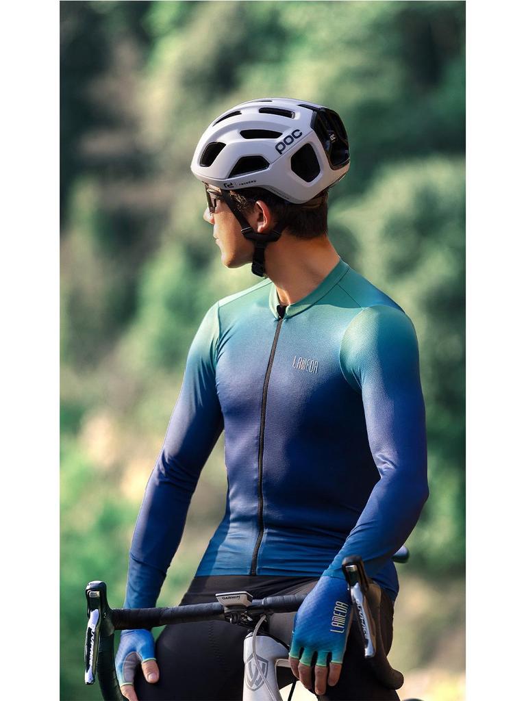 Tricou de ciclism pro pentru bărbați Lampada - Mânecă lungă, Respirabil, Croială strânsă pentru primăvară/toamnă.