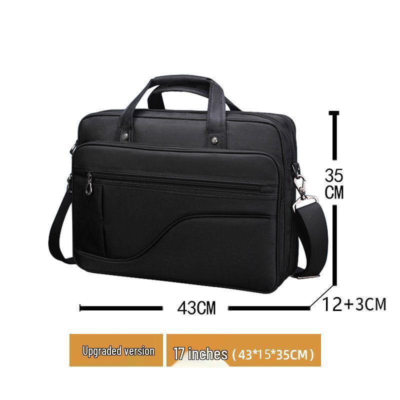 Men's Oxford Cloth Laptop Briefcase: Large Capacity Shoulder & Crossbody Business Bag