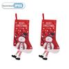 Christmas Santa Snowman Decorative Gift Stocking Ornament for Tree Home Party Scene Arrangement Holiday Hanging Decoration