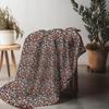 Intricate Geometric Pattern Blanket Decorative Throw Blanket Bedspread Sofa Cover Modern Mosaic Design Home Decor Gift