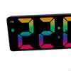 Colorful Big Screen Electronic Clock with Snooze Battery Operated Calendar Plug Dimmer for Tabletop