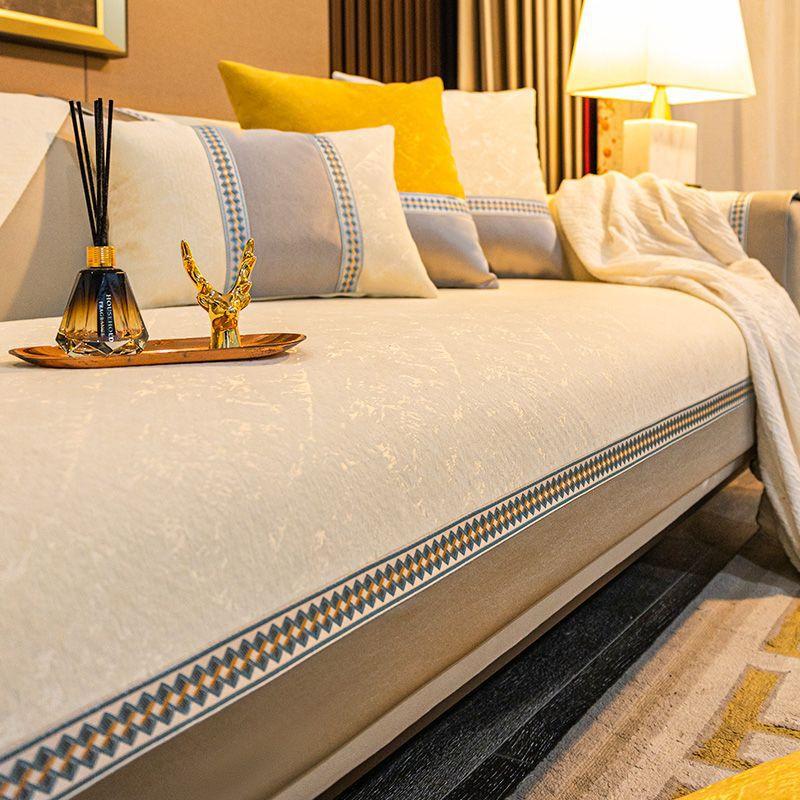 Leichter Luxus Sofakissen Modernes High-End Luxus Sitzkissen Neue Sofasitzkissenbezug Stoffhandtuch Universell für alle Jahreszeiten