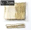 50 Stück 5/6/7 cm U-förmige Haarnadeln, gewellte Haarspangen, einfache Metall-Bobby-Pins, Haarspangen, Brautfrisur-Werkzeuge, Haarnadeln
