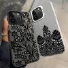 Back Phone Cover Case for iPhone 17 Pro Max 11 Air XS XR 15 Plus 13 Pro 16 14 12 Black Fashion Cool Lace