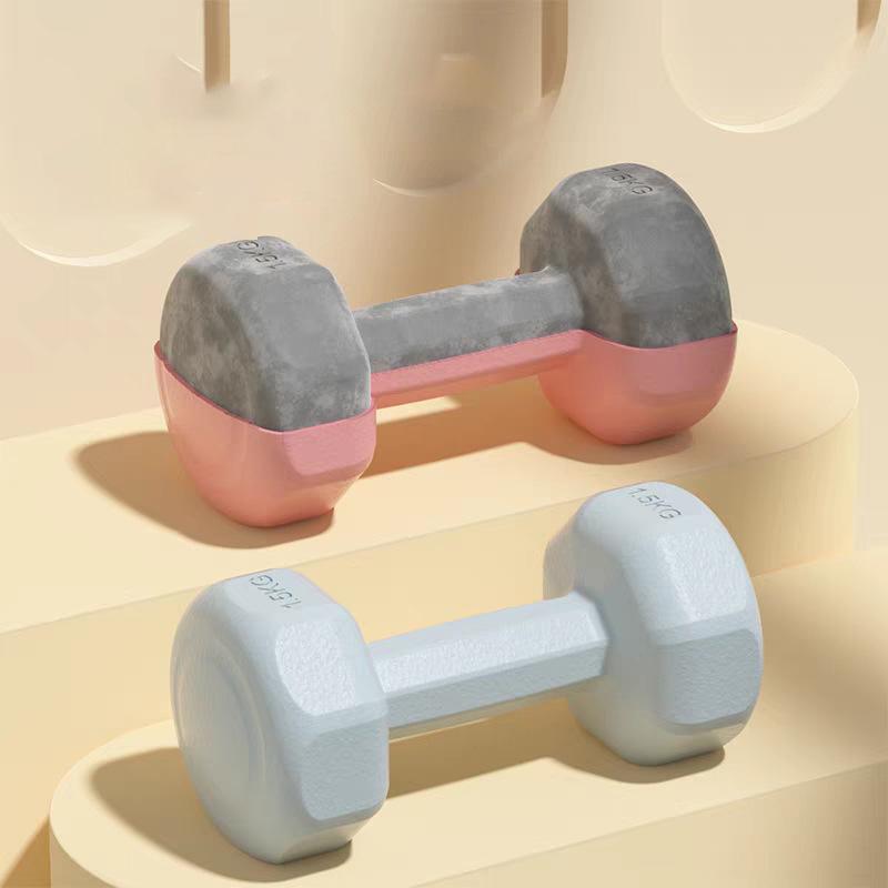 Hexagonal PVC Dumbbells for Women's Fitness & Children's Yoga Training