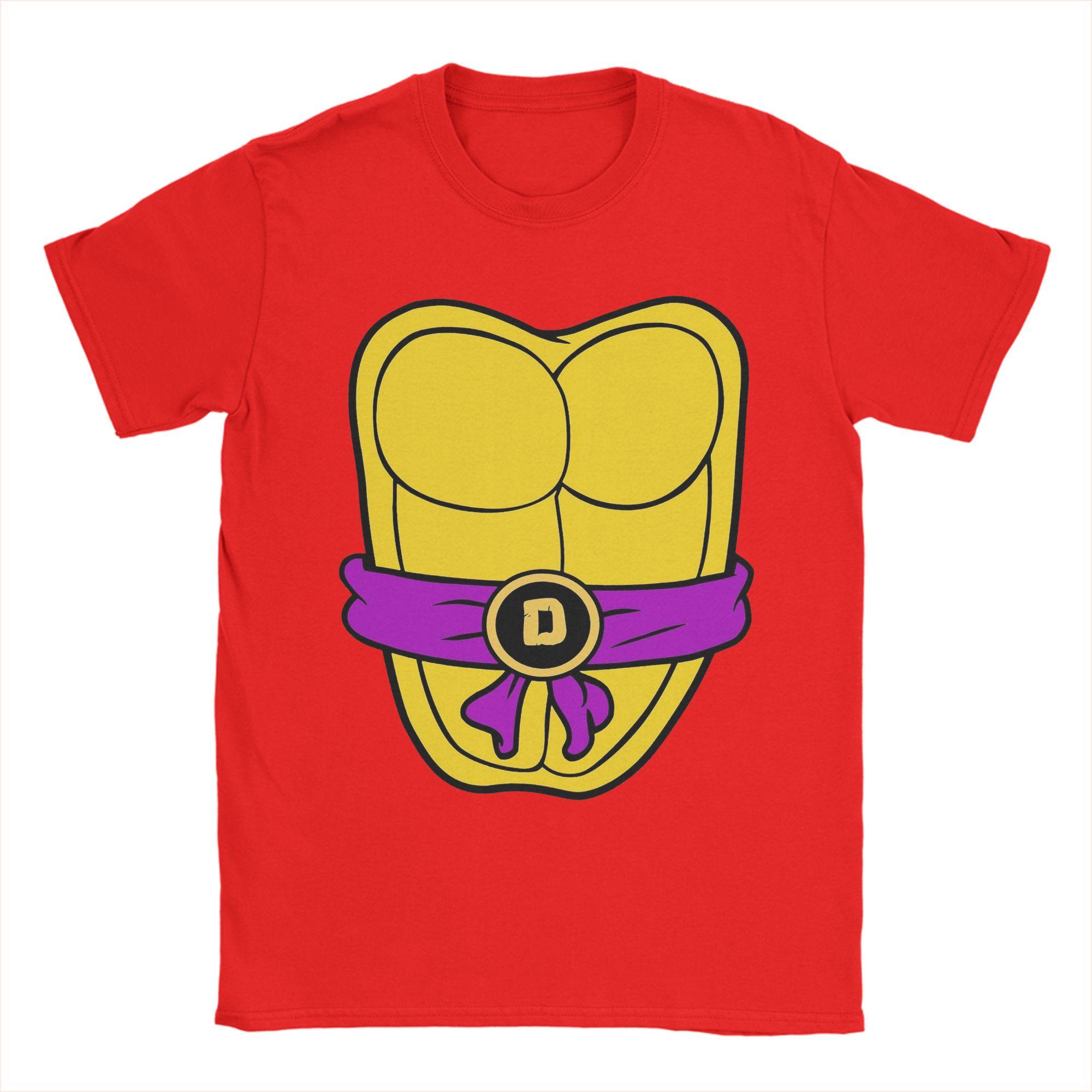 

Mens Donatello Ninja Turtles T Shirt Pure Cotton Tops Novelty Short Sleeve O Neck Tees 4XL 5XL TShirt M