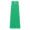 Fashionable V-Neck Sleeveless Dress Elegant Long Vest Dress Breathable Jacquard Fabric Stretchy Summer Dress