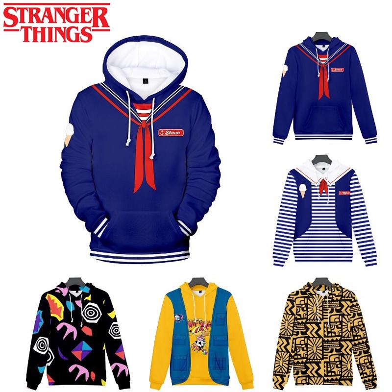Stranger Things Scoops Ahoy Robin Steve Eleven Cosplay Hoodie für Halloween-Kostüm