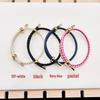 Corda de Pulso Ajustável de Couro de 3mm - Pulseira do Zodíaco Bagua - Corda Decorativa Vermelha para DIY