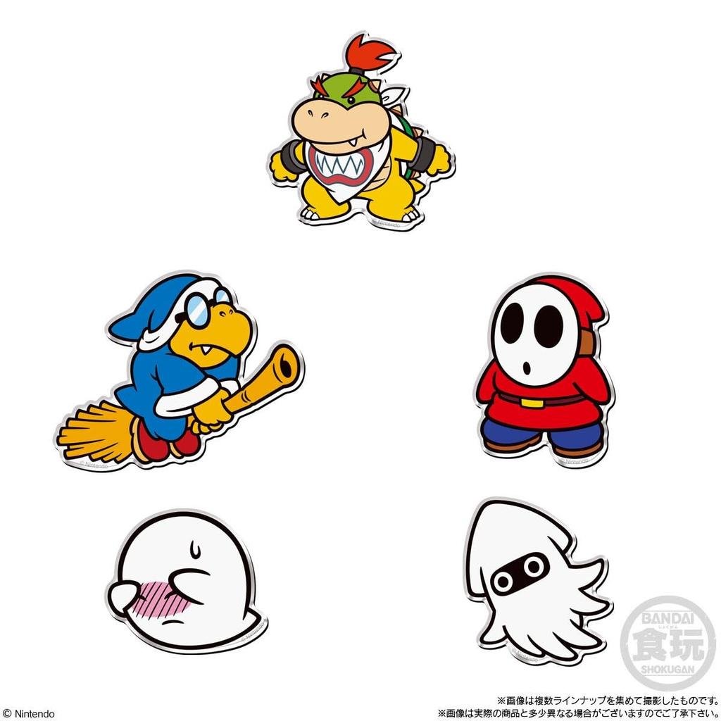 BANDAI Super Mario Character Magnets Candy Toy 2, 14-Piece Box,