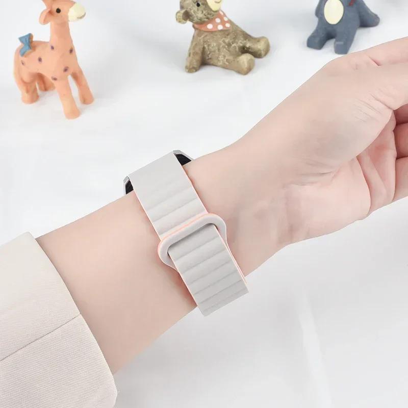 Magnetic Loop Band For Amazfit GTS4/2/3/3pro/GTS2 Mini/GTR 4 42-47mm/GTR2/2e/stratos Bracelet Amazfit Bip 20mm 22mm Watch Strap