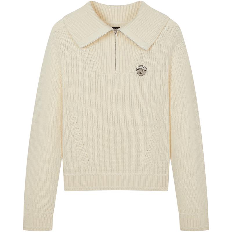 Teenie Weenie Women's Half-Zip Polo Knit Sweater