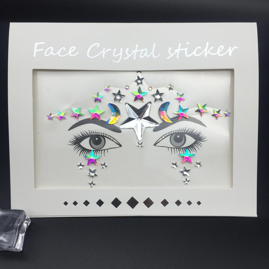 Cat Face Masquerade Rhinestone Stickers & DIY Jewelry Ring for Makeup