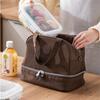 Lightweight Double Layer Lunch Carryall Roomy Food Insulated Thermal Box Women Kids Picnic Cooler Tote Dinner Bento Container