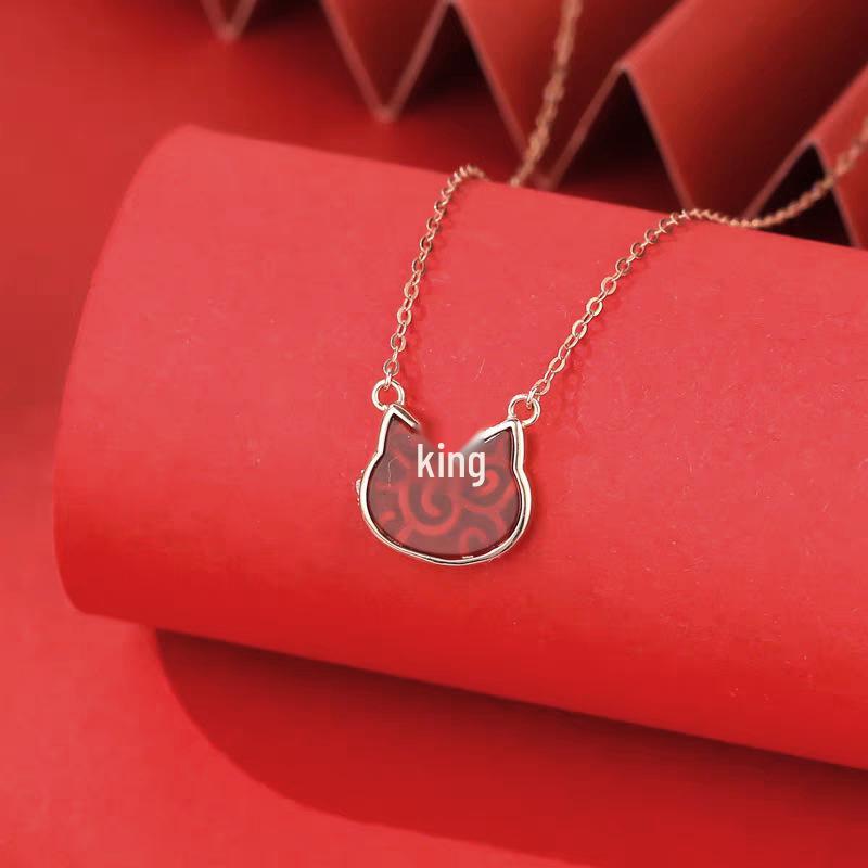 S925 Sterling Silver Color-Changing Chinese Style Necklace 925 Sterling Silver