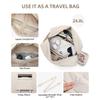 Lunch Tote Bag Laptop Bag With Insulation Lunch Compartment Fluffy Quilted Travel Duffel Bag