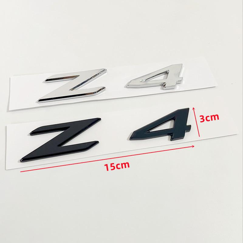 3D ABS Adhesive Chrome Black Logo Z4 Emblem Letters Car Rear Trunk Badge Decal For BMW Z4 E85 E89 G29 Z4 Sticker Accessories