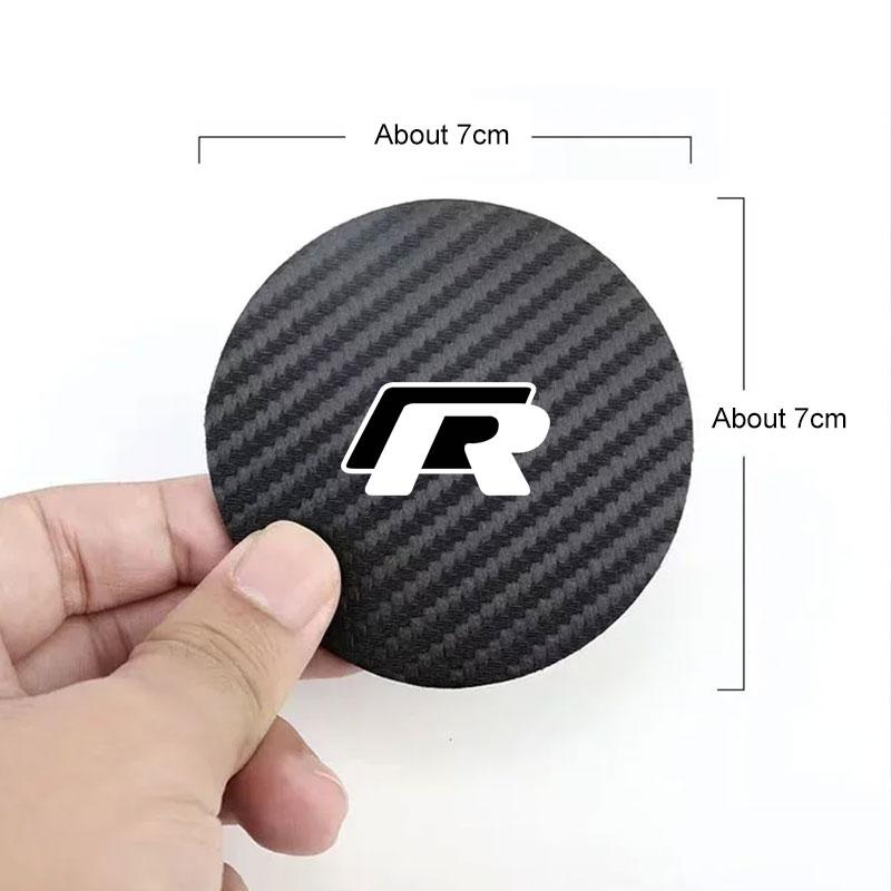 Car Coaster Water Cup Mat Anti-slip Pad Accessories for VW Volkswagen R GTI Golf 6 7 8 MK8 ID.3 4 Polo Tiguan Passat B5 Touareg zj1