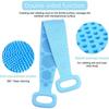 Spazzola da Bagno in Silicone da 70 CM per Doccia e Vasca, Spazzola Schiena Extra Lunga a Doppia Faccia, Spazzola  (blu)