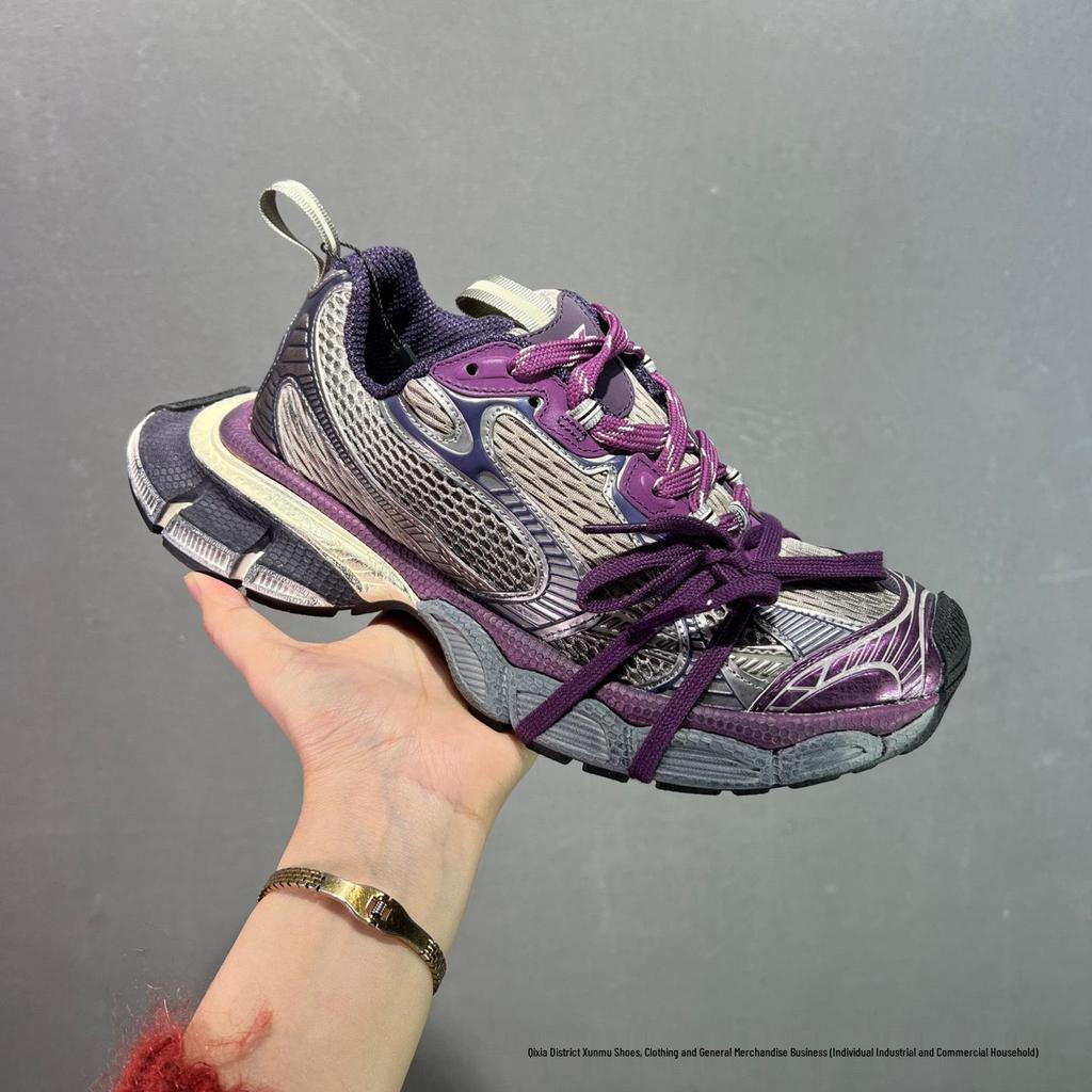 Men's Black Distressed Style 3XL Thick-Soled Casual Sports Dad Shoes with Height Boost