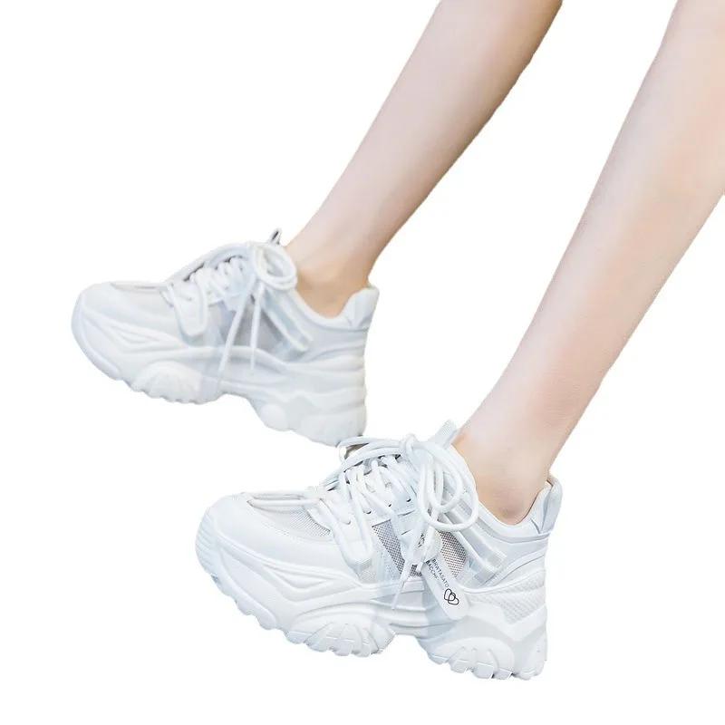 Fashion Women's Shoes Casual Shoes Spring Sneakers Platform Woman-shoes Tennis Female Fashion Thick Sole 2024 Roses Trainers Increased I