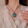Jewelry Copper Bottom Gold-Plated Simulation Nordic Blue Temperament Black Gold Pendant Necklace Main 20 * 28