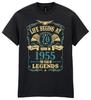 Life Begins At 70 Mens T-Shirt BORN In 1955 Legends 70th Birthday Gift Seventy
