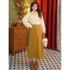 Zhang Jiayuan Retro A-line Suit Skirt for Women, Mid-length Versatile Style #S15069