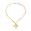 IngeSight.Z Punk Big Cross Jesus Pendant Necklace for Women 2026 Vintage Hip Hop Buckle Chain Necklace Grunge Goth Jewelry Gifts