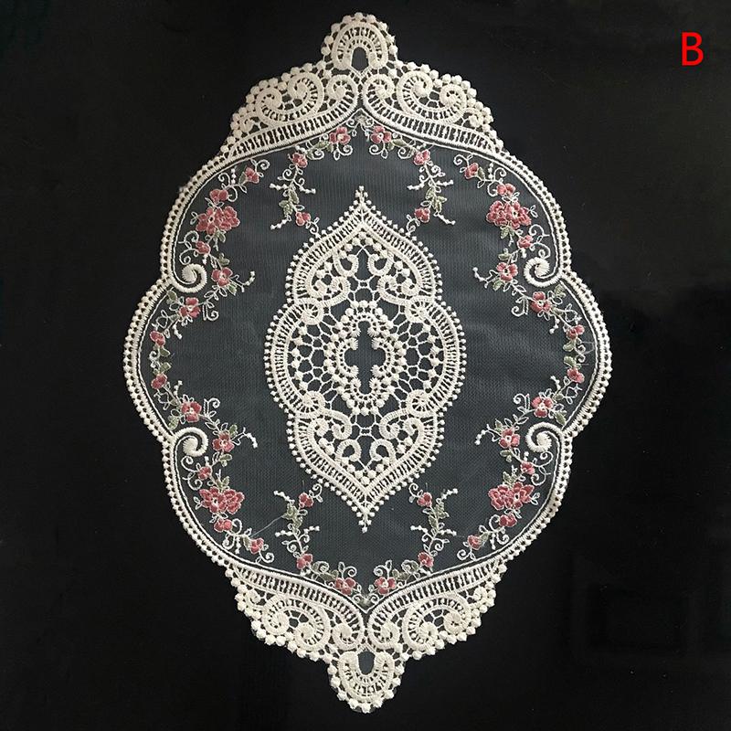 1Pcs for Dining Table Embroidery Craft Placemat European Style Lace Fabric Insulation Plate Mat Anti-scald Coaster