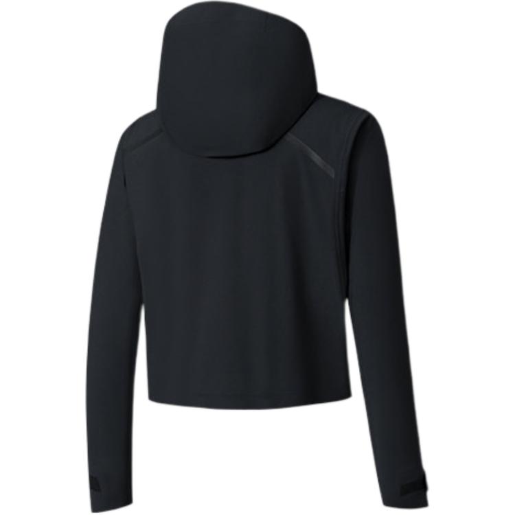 Anta Champion Travel Series Simple Casual Hooded Soft Shell Windproof Waterproof Zipper Short Jacket Women jackets 162610619-5
