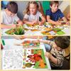 PETCEE Thanksgiving Coloring Placemats - 16PCS 14''x10'' Double-Sided Kids Placemats for Colorful Craft Activity & Party Decorations