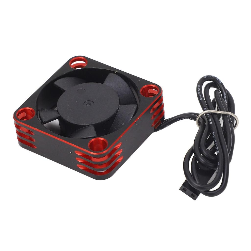 RC Car ESC Heatsink Fan, Lightweight RC Car Motor Cooling Fan, Aluminum and Plastic, DC 5-9V (Red)