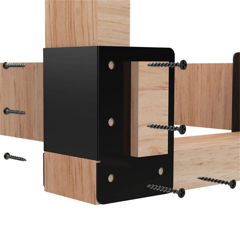 4Pcs Adjustable Metal Firewood Racks Wood Lumber Storage Support Organizers Wood Holder With Screws Easy Installation