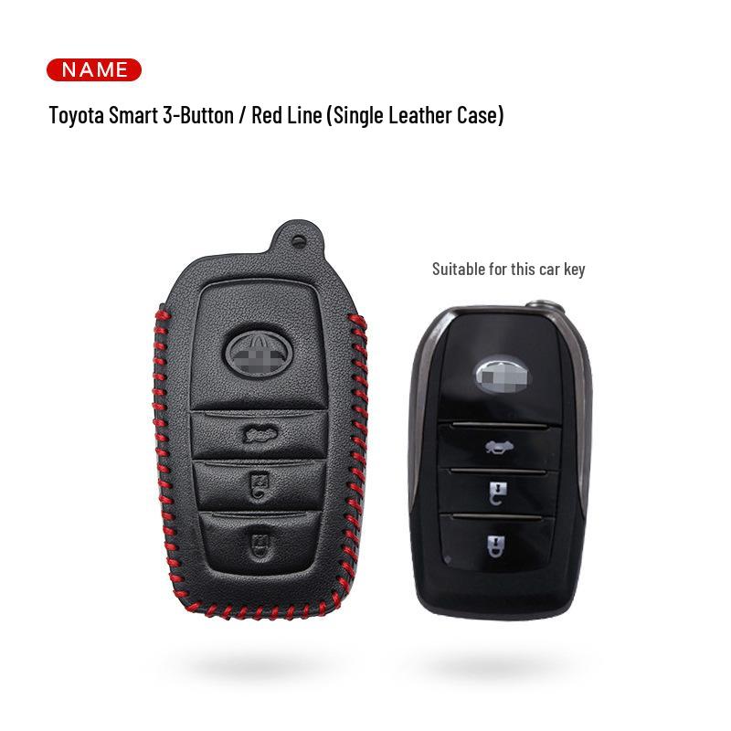 Toyota Genuine Leather Key Case Cover for RAV4, Camry, Corolla, Highlander