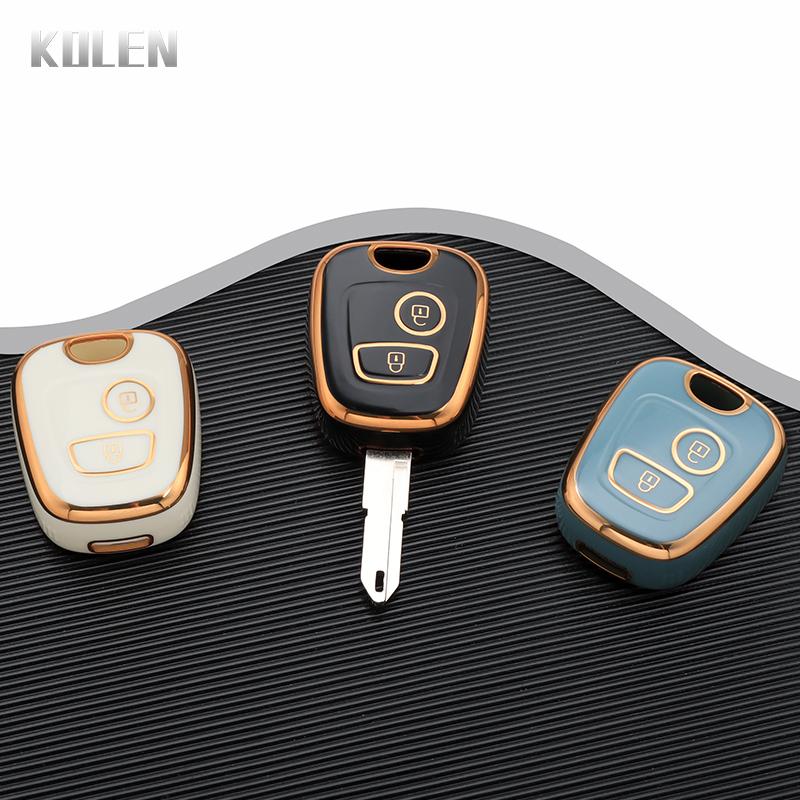 New Tpu Car Remote Key Case Cover Shell For Peugeot 106 107 206 207 306 307 406 407 For Citroen C1 C4 Protector Fob Accessories