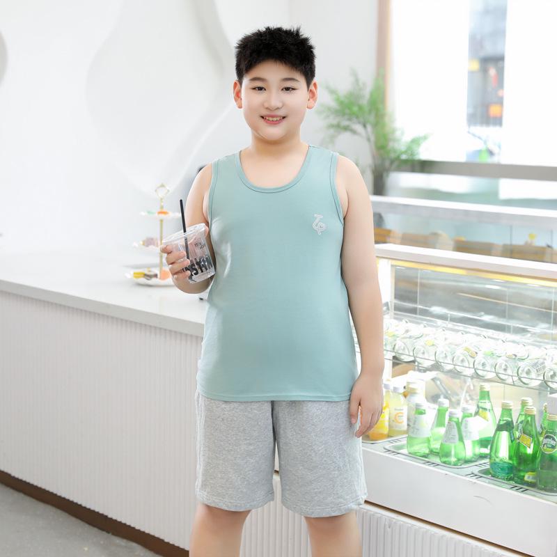 Plus Size Boys' Cotton Sleeveless Vest - Summer Undershirt