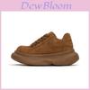 Spring Mens Thick Sole Leather Casual Shoes For Youth With Cushioning Support